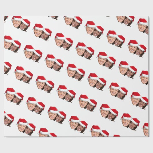 Joe und Kamala Weihnachten Geschenkpapier (Flach)