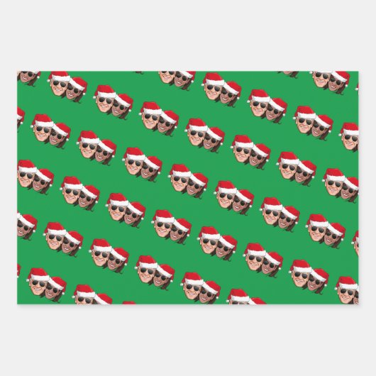 Joe und Kamala Weihnachten Geschenkpapier Set (Vorderseite 2)