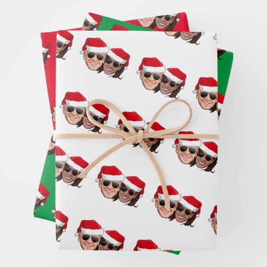 Joe und Kamala Weihnachten Geschenkpapier Set (Beispiel)