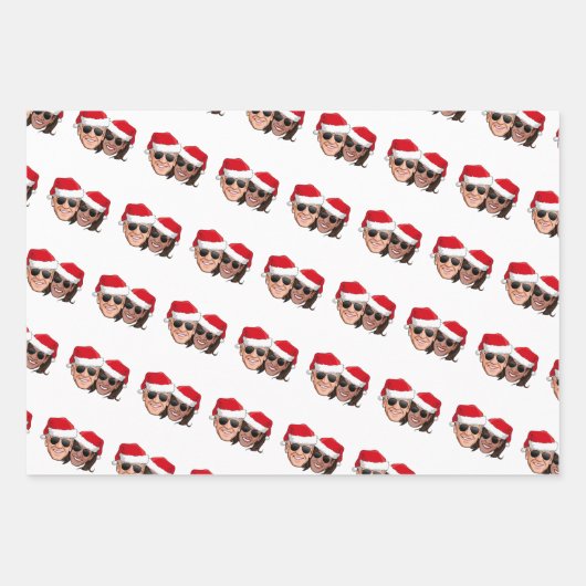 Joe und Kamala Weihnachten Geschenkpapier Set (Vorderseite)