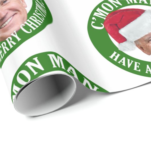 Joe Weihnachtsmannmütze - C'mon Mann Schöne Weihna Geschenkpapier (Rolleneckpunkt)