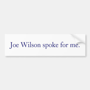 Joe Wilson sprach für mich Autoaufkleber