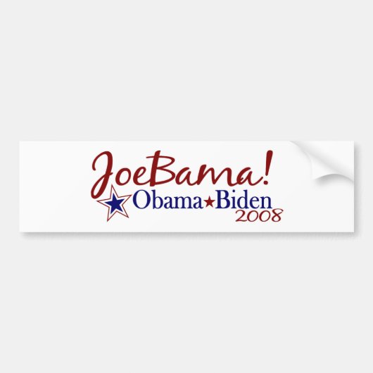 JoeBama (Obama Biden 2008) Autoaufkleber (Vorne)