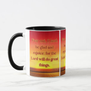 Joel 2:21 KJV Bible Verse Christlich Scripture Pic Tasse