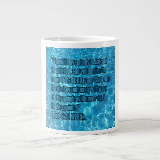 Joel 2:26 WEBU Tasse (Vorderseite)