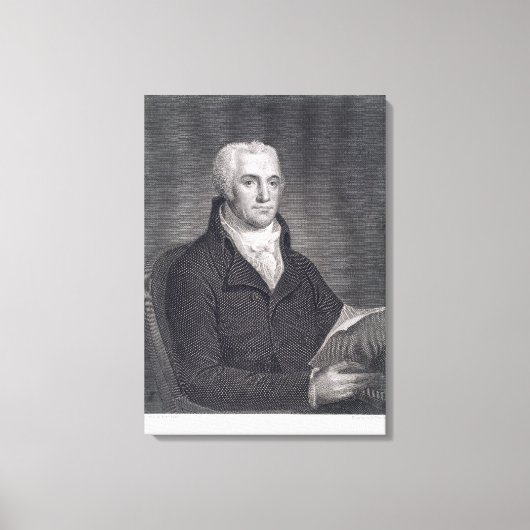 Joel Barlow (1754-1812), Gravur von Asher Brown D Leinwanddruck (Vorderseite)