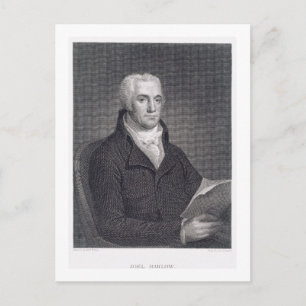 Joel Barlow (1754-1812), Gravur von Asher Brown D Postkarte