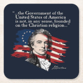 Joel Barlow Rechteckiger Pappuntersetzer (Vorderseite)