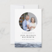 JOEL Minimalistisch Ocean Water Beerdigung Gebet C Karte (Vorderseite)