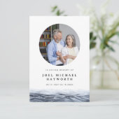 JOEL Minimalistisch Ocean Water Beerdigung Gebet C Karte (Stehend Vorderseite)