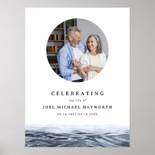 JOEL Minimalistisch Ocean Water Foto Begrüßung Poster