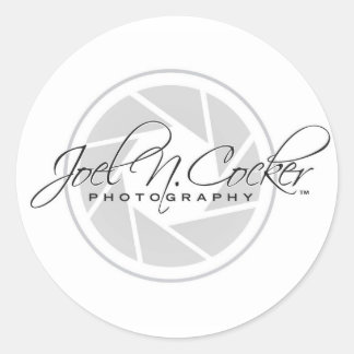 Joel N. Cocker Fotografy Logo Runder Aufkleber