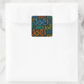 Joel Quadratischer Aufkleber (Tasche)