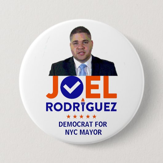 Joel Rodriguez für NYC Bürgermeister im Jahre 2017 Button (Vorderseite)