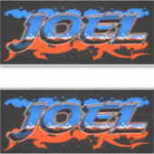 Joel Vorname Name Graffiti Aufkleber Sticker (Vorderseite)