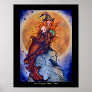 Joelle Halloween gruselige Hexenkarte von Renee Poster
