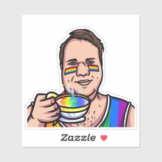 JoeMLyman Rainbow-Tasse Aufkleber (Blatt)