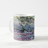 Joe's Abstrakte Kunst - Lila Waves - Kaffeekuppen Kaffeetasse (Vorderseite Links)