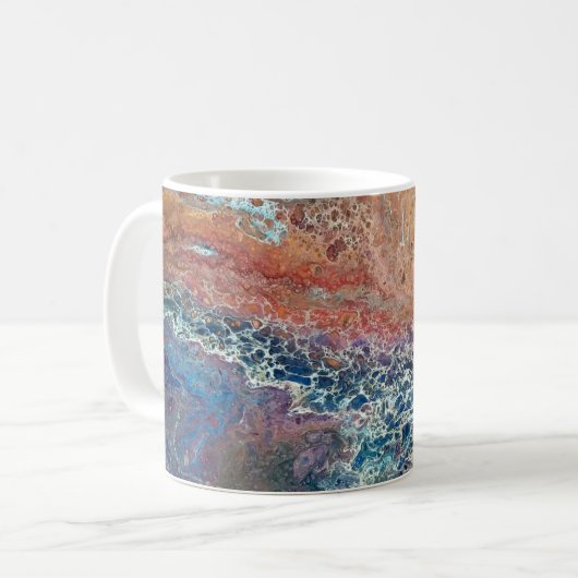 Joe's Abstrakte Kunst - Rust Tornado - Kaffee Cups Kaffeetasse (Vorderseite Links)
