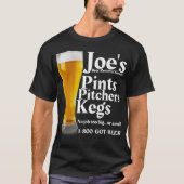 Joes Beer Removal Service Funny Beer Liebhaber T-Shirt (Vorderseite)