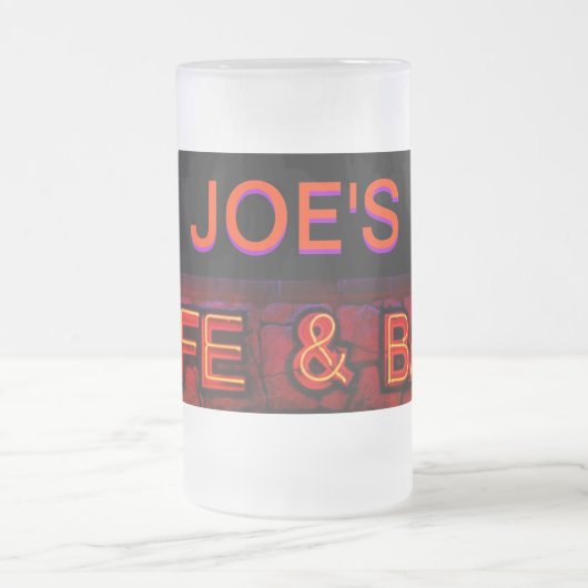Joe's Café und Bar-Tasse Mattglas Bierglas (Mittel)