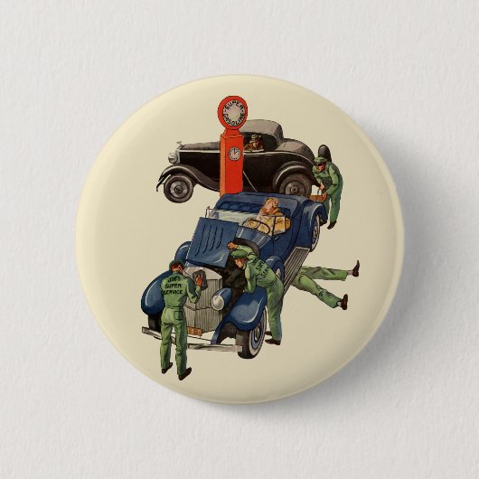 Joe's Full Service Gas Station, Vintages Geschäft Button (Vorderseite)