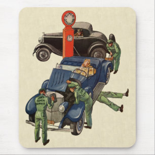 Joe's Full-Service-Tankstelle, Vintage-Unternehmen Mousepad