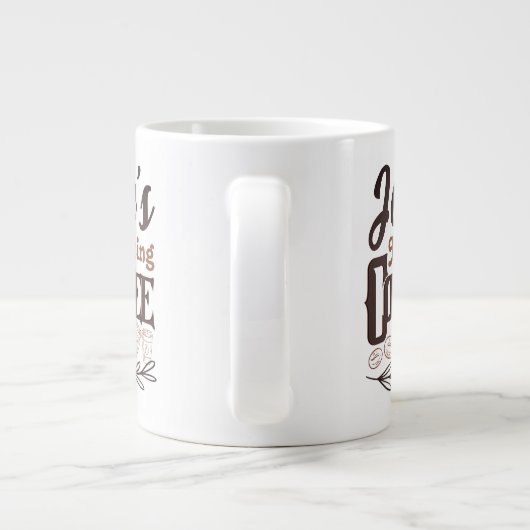 Joe's Morgencoffee Custom Typografy Art Jumbo-Tasse (Rückseite)