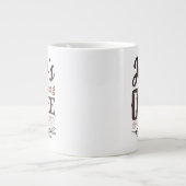 Joe's Morgencoffee Custom Typografy Art Jumbo-Tasse (Vorderseite)