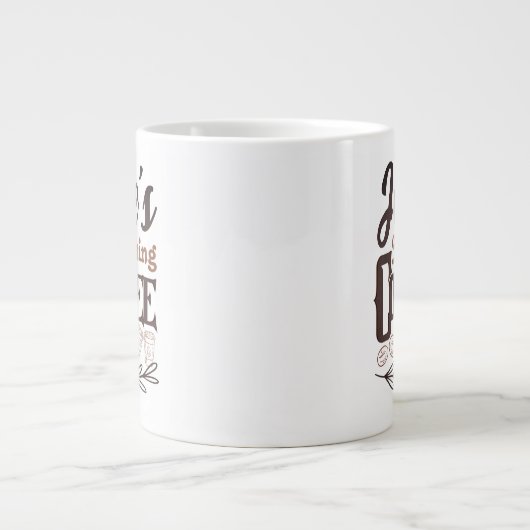 Joe's Morgencoffee Custom Typografy Art Jumbo-Tasse (Vorderseite)