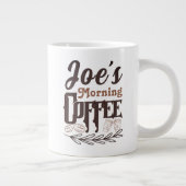 Joe's Morgencoffee Custom Typografy Art Jumbo-Tasse (Rechts)