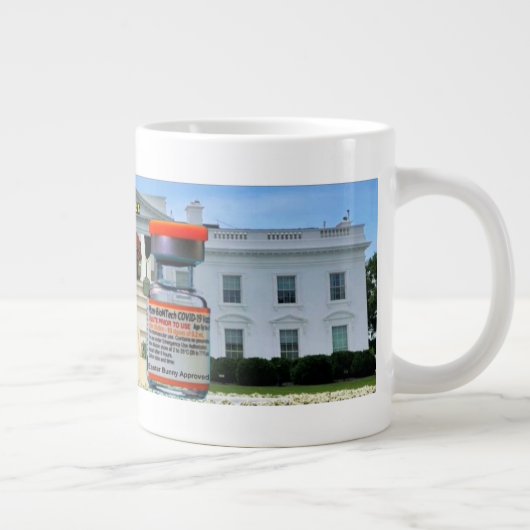 Joey an der Spitze Abgabe Covid. info. Jumbo-Tasse (Rechts)