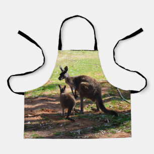 Joey and Mummy Kangaroo, Kinder Full Print Schürze