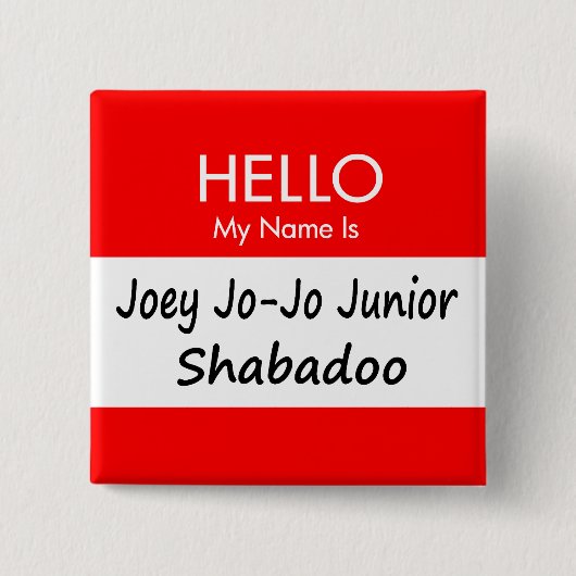 "Joey Jo-Jo" Namensumbau-Button Button (Vorderseite)