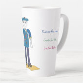 "Joey" - Leben Sie Ihre Weisheit (M) Latte Tasse (Rechte Ecke)