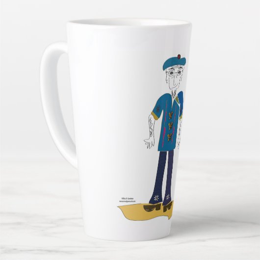 "Joey" - Leben Sie Ihre Weisheit (M) Latte Tasse (Linke Ecke)