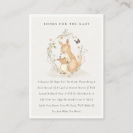 Joey Mama Kangaroo Blumenbücher für Babydusche Begleitkarte