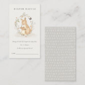 Joey Mum Kangaroo Floral Diaper Raffle Baby Dusche Begleitkarte (Vorne/Hinten)