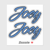 Joey Name blue Aufkleber Sticker Stickerset (Blatt)