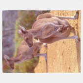 JOEY und MAMA KANGAROO Fleecedecke (Vorderseite (Horizontal))