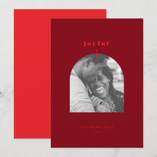 Joful Arched Foto Holiday Card Feiertagskarte