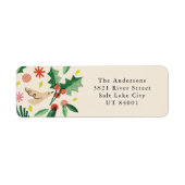 Joful Woodland Christmas Return Address Label (Vorne)