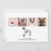 Jog Dog Christmas 4 Foto Card Einladung (Vorderseite)