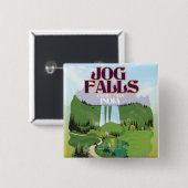 Jog Falls, Jog Falls, Sagara taluk von Karnataka Button (Vorne & Hinten)