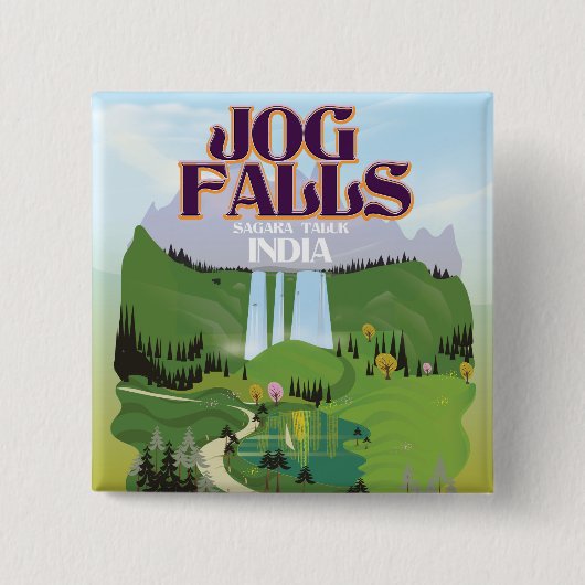 Jog Falls, Jog Falls, Sagara taluk von Karnataka Button (Vorderseite)