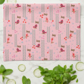 Jogeln Weihnachten - Rosa Geschirrtuch (Gefaltet)