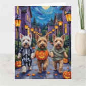 Jogge in Halloween-Kostümen Karte (Vorderseite)