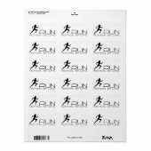 Joggen Adressaufkleber (Vorne)