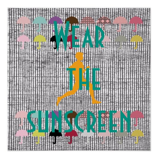 Joggen Beach Sunscreen Motivierend Poster (Vorderseite)
