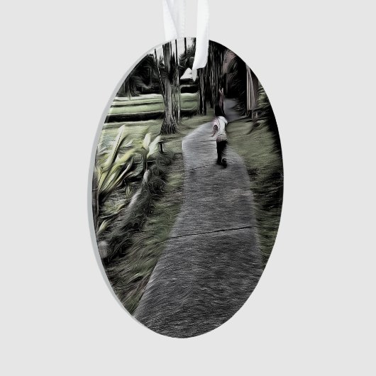 Joggen beginnt Junge Ornament (Vorderseite)